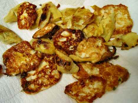 fried-panela-and-artichokes