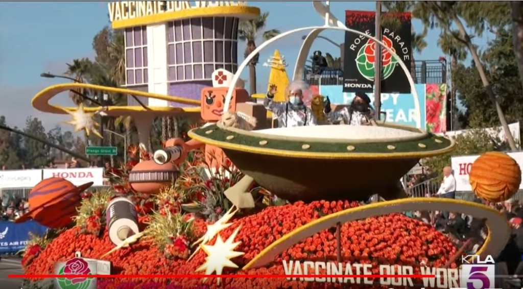 2022 AIDS Foundation Rose Parade float, "Vaccinate Our World"